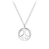 The Botilda - Halsband Plain Peace Silver