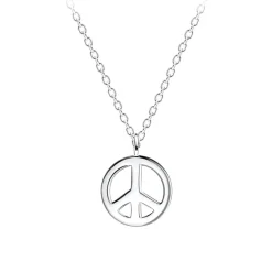 The Botilda - Halsband Plain Peace Silver