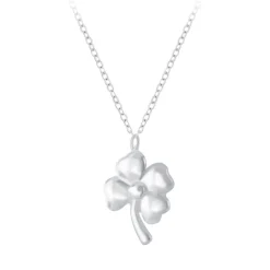 The Botilda - Halsband Plain Fyrklöver Silver