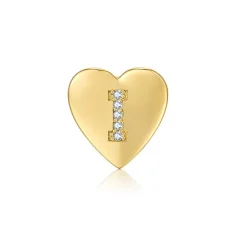 The Botilda - Örhänge Singel Bokstav I Hjärta Guld