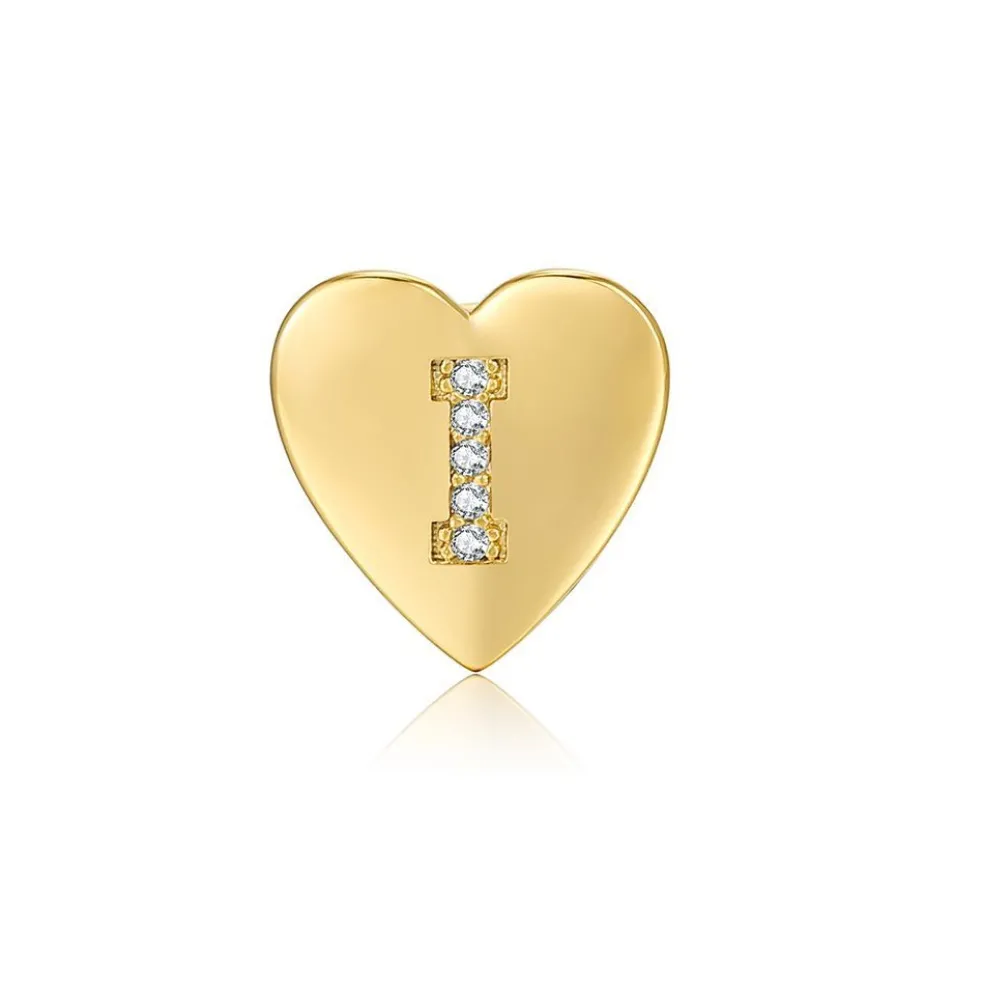 The Botilda - Örhänge Singel Bokstav I Hjärta Guld