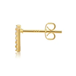 The Botilda - Örhänge Singel Bokstav N Kontur Guld