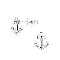 The Botilda - Örhängen Ankare Plain Silver