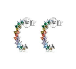 The Botilda - Örhängen Arch Silver Mix