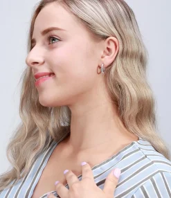 The Botilda - Örhängen Cadena Creol M Silver Klar