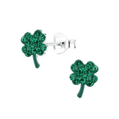 The Botilda - Örhängen Fyrklöver Grön