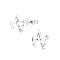 The Botilda - Örhängen Heartbeat Silver