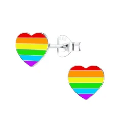 The Botilda - Örhängen Hjärta Regnbåge