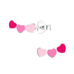 The Botilda - Örhängen Hjärtan Trio Rosa Mix