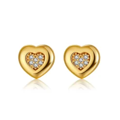 The Botilda - Örhängen Hjärta Guld CZ