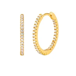 The Botilda - Örhängen Hoop Smal Guld Klar