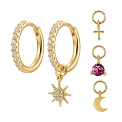 The Botilda - Örhängen Hoop Mix Guld Klar