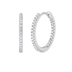 The Botilda - Örhängen Hoop Smal Silver Klar