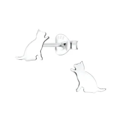 The Botilda - Örhängen Katt Silver