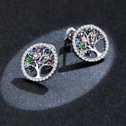 The Botilda - Örhängen Livets Träd Silver Mix