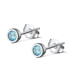 The Botilda - Örhängen Månadssten Mini Mars Silver