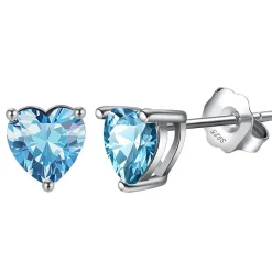 The Botilda - Örhängen Månadshjärta Mars Silver