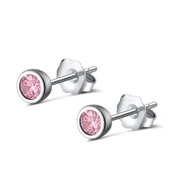 The Botilda - Örhängen Månadssten Mini Oktober Silver