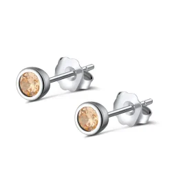 The Botilda - Örhängen Månadssten Mini November Silver