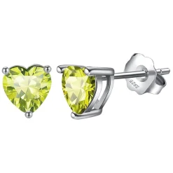 The Botilda - Örhängen Månadshjärta Augusti Silver