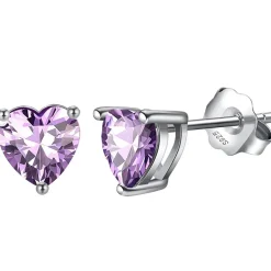 The Botilda - Örhängen Månadshjärta Juni Silver