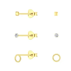 The Botilda - Örhängen 3-pack Guld Mix 1