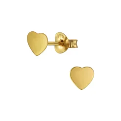 The Botilda - Örhängen Plain Hjärta Guld