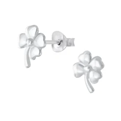 The Botilda - Örhängen Plain Fyrklöver Silver