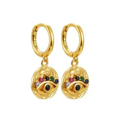 The Botilda - Örhängen Ring Horus Öga Guld Mix