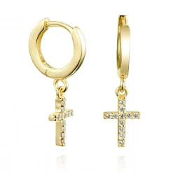 The Botilda - Örhängen Ring Kors Guld Klar