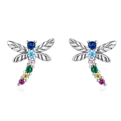 The Botilda - Örhängen Slända Silver Mix