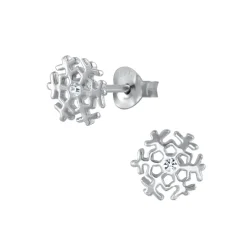 The Botilda - Örhängen Snöflinga Plain Silver