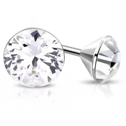 The Botilda - Örhängen Stud Klar Silver