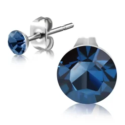 The Botilda - Örhängen Stud Blå Silver