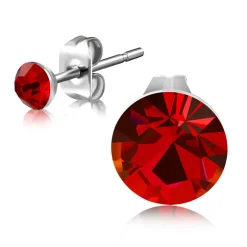 The Botilda - Örhängen Stud Röd Silver