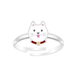 The Botilda - Ring Katt Vit