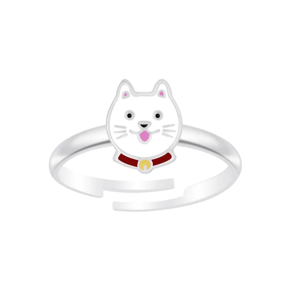 The Botilda - Ring Katt Vit