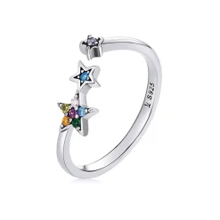 The Botilda - Ring Trio Stjärnor Silver Mix