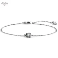 Thomas Sabo - Armband Dödskalle Diamant Silver