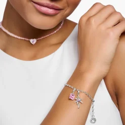 Thomas Sabo - Berlock Charm Club Kantslipad Rosa Silver