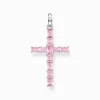 Thomas Sabo - Berlock Kors Pave Silver Rosa