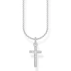 Thomas Sabo - Halsband CZ Kors Långt Silver