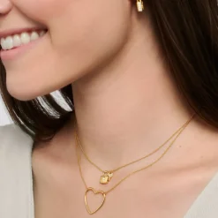Thomas Sabo - Halsband Hänglås Nyckel Guld