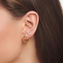 Thomas Sabo - Örhänge Singel Baguette Guld