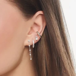 Thomas Sabo - Örhänge Singel Dancing Stones Smal Silver Klar