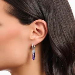 Thomas Sabo - Örhängen Hexagon Lila Silver