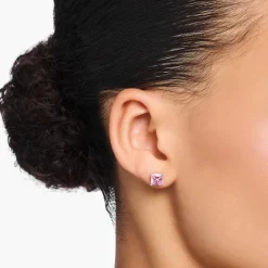 Thomas Sabo - Örhängen Stud Pave Silver Rosa
