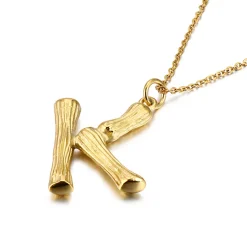 Anna K Jewelry - Halsband Bamboo K Guld