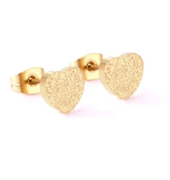 Anna K Jewelry - Örhängen Frost Hjärta Guld