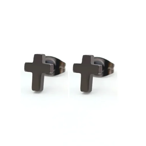 Anna K Jewelry - Örhängen Kors Mini Svart